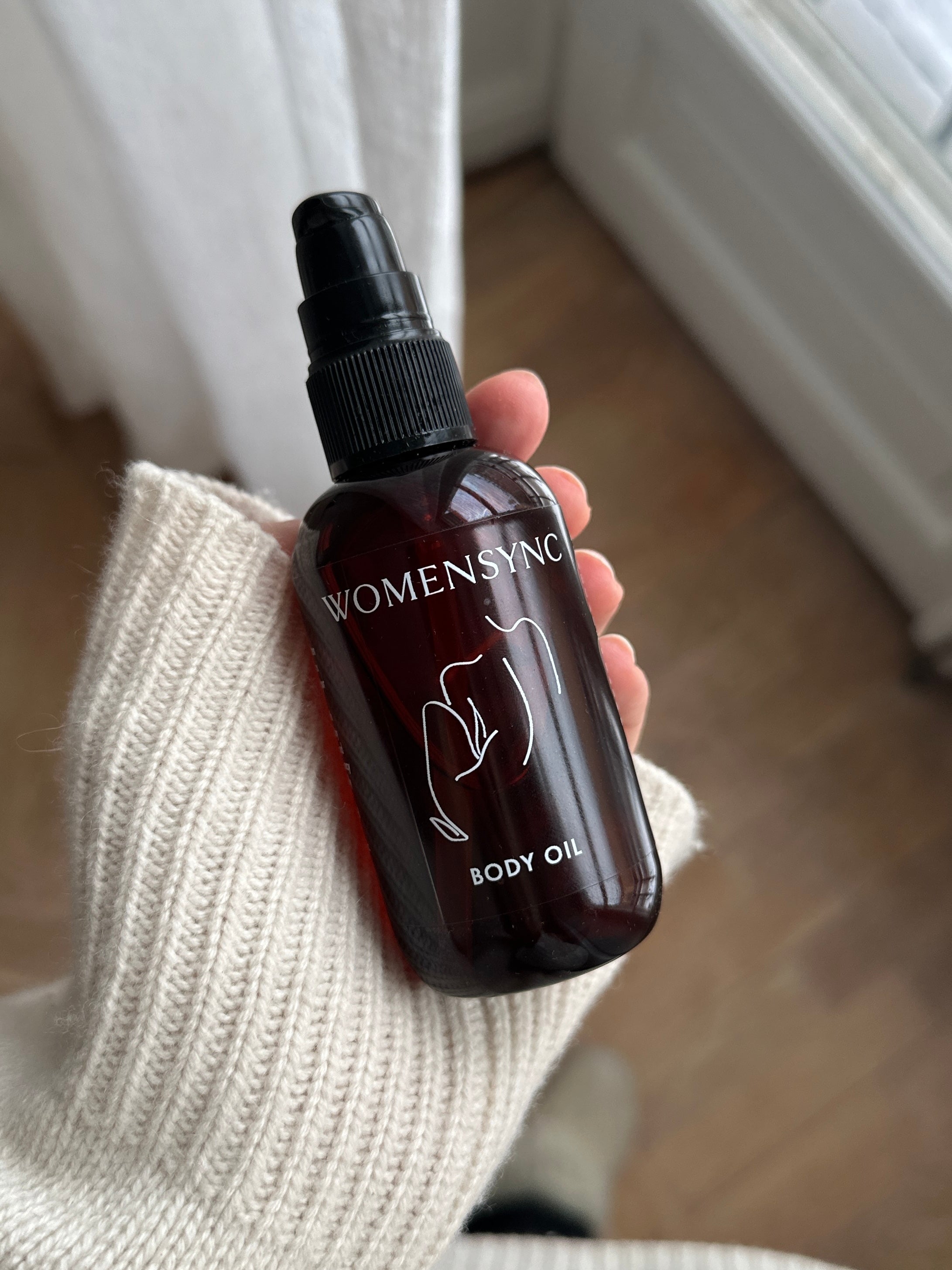 Innehåll Womensync Body Oil - transparenslista