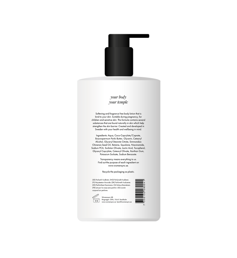 Womensync parfymfri body lotion